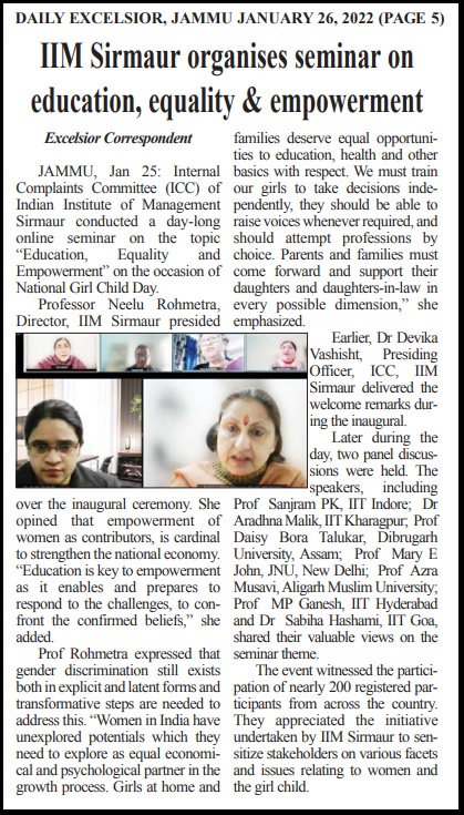 Occasion Of National Girl Child Day-0