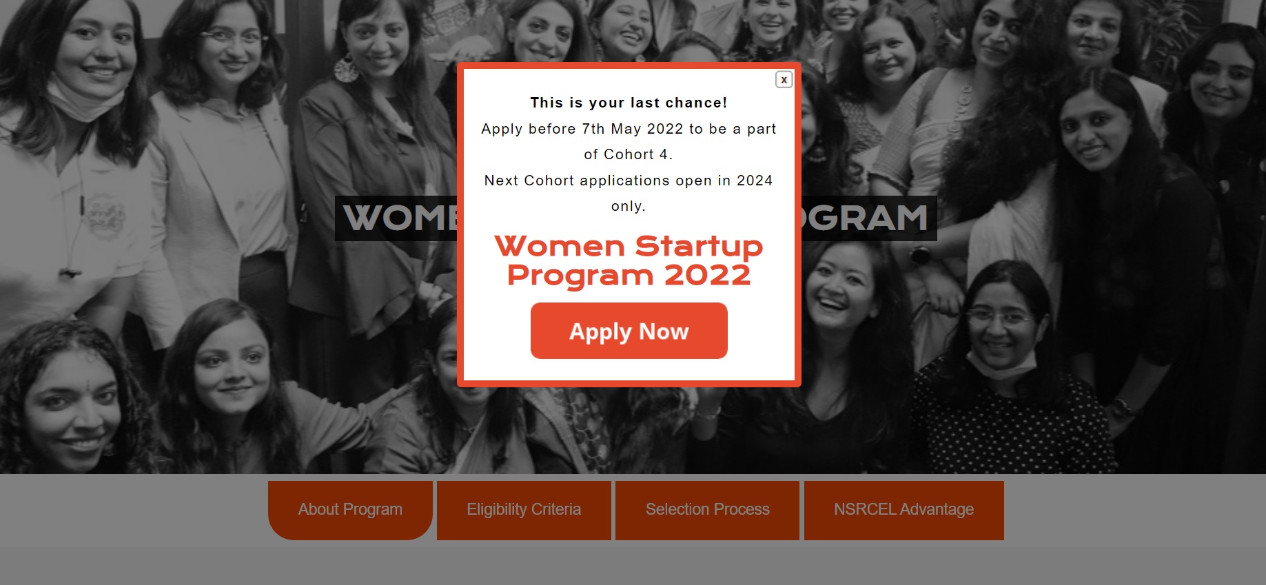 Apply for Women Startup Program 2022